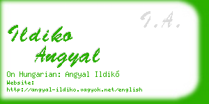 ildiko angyal business card