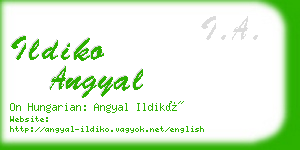 ildiko angyal business card